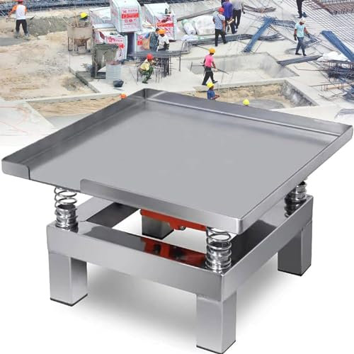 GEJLELDS Small Concrete Vibration Table Vibrating Test Bench compactor Platform Stainless Steel,50 * 50cm