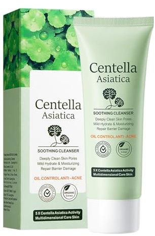 Gesichtsreiniger Mit Centella Asiatica-Extrakt, Gentle Facial Cleanser zur Gesichtsreinigung, Anti Pickel Waschgel Gesicht, Porentiefe Gesichtsreinigungsgel für Eine Intensive, Für Alle Hauttypen