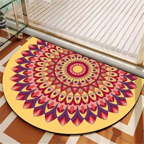 Retro Badezimmerteppich Badematte rutschfest, Bathroom Mat Mats, Diatomite Stone Bath Mat, Badezimmer Teppiche, Duschvorleger Schnelltrocknend, FußMatte Badezimmer Duschmatte Stein 60x120cm