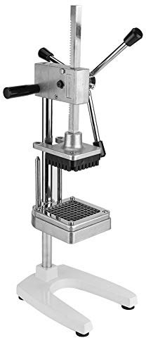 Coupe-frites sur pied domestique, coupe-pommes de terre en alliage d'aluminium et acier inoxydable avec ventouses puissantes et machine de découpe à long manche pour patates