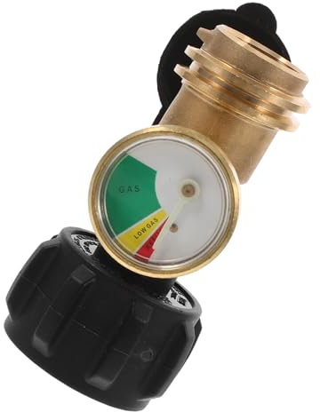 PHENOFICE Gas Bottle Adapter Gas Level Indicator Gauge Level Indicator Cylinder Gauges Cylinder Leak Detector Tank Heater Gauge Copper Golden
