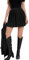 DRESSTELLS Plisseerock Damen Tennisrock Knielang Minirock Schwarz High Waist Faltenrock Gothic Rock Kurz Sommerrock Elegant Y2K Pleated Skirt Black XL