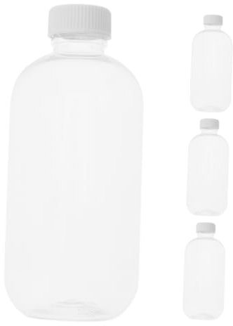 Ciieeo 4pcs Portable Juice Bottles Bottles Reusable Plastic Bead Storage Accessories