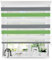 Tom'Shop® Doppelrollo DuoRollo [Weiß-Grau-Grün, 140cm x 150 cm] Duo Rollos für Fenster Schrauben mit Bohren mit Schrauben Fensterabdeckung Fensterrollo leichte Montage