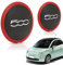 Confezione 2 per 500 Copri Ruota Hup Trim, Coprimozzi 500, Accessori Di Aggiornamento per Il Lifting Del Copriruota Centrale Esterno Dell'auto 68078419ac Sostituzione per 500 (D)