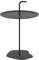 casa.pro Outdoor-Metalltisch Calimera 56 x Ø 38 cm Schwarz Rund Balkonmöbel wetterfest Beistelltisch Gartentisch mit integrierter Griff