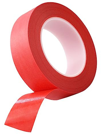 DIYEAH Hochtemperaturbeständiges Klebeband Rot Nadelstreifenband Malerei Auto-klebeband Sprühen Farbabdeckband Klebrig Farbiges Abdeckband Strukturiertes Papier
