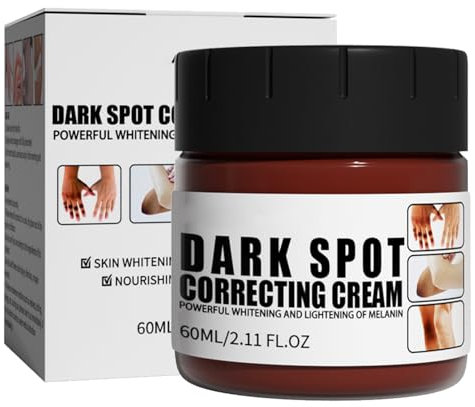 Crema Sbiancante Pelle Scura 60ml - Crema Per La Correzione Macchie Scure, Sbiancante Della Pelle Trattamento Intenso Per Ascelle E Inguine | Riduzione Melanina | Effetto Illuminante E Uniformante
