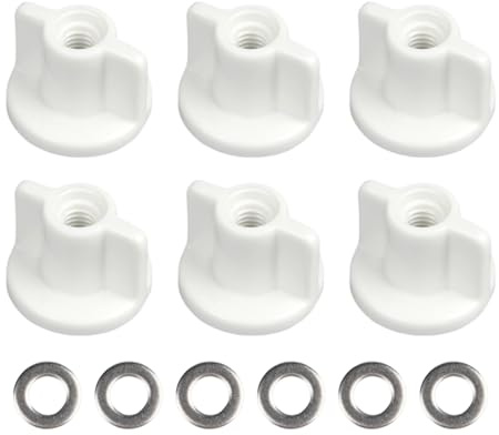 6 Set M6 Thread Toilet Seat Bottom Fixing Hardware Kit for Top Mount Hinges