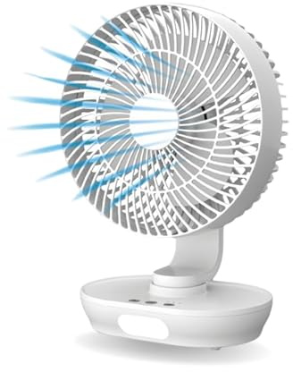 Venteo - Ventilateur Portable | Ventilateur et Climatiseur Mobile Rechargeable | Oscillant 150°| Rafraichisseur d'Air Sans Fil pour Intérieur et Extérieur | Idéale pour Maison, Camping et Terrasse