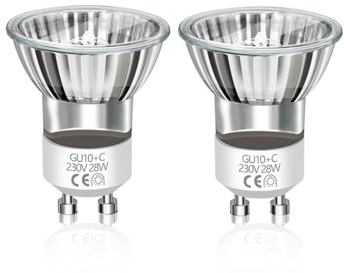 Caldarax Lavalampe Glühbirne GU1O 28W Dimmbar 230V, 330LM Warmweiß 2800K, Mini MR11 GU1O Reflektorlampe für Lavalampen, Kerzenwärmer Lampe, 35mm Durchmesser, 2 Stück