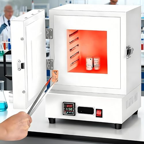 TozMvi Horno De Fusión De Alta Temperatura, Horno Eléctrico De Fusión, Horno De Mufla Eléctrico De Laboratorio para Cerámica, Horno De Cerámica De 2000 W, para Trabajos De Cerámica