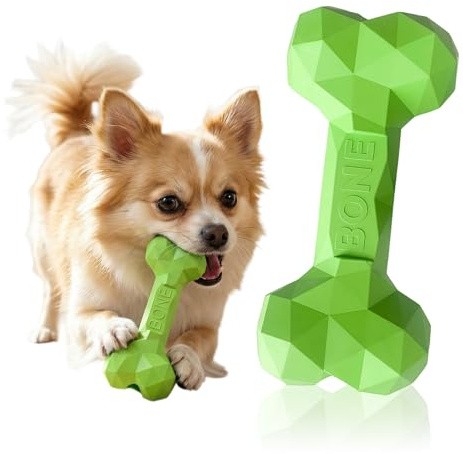 FooYee Hundespielzeug Knochen Unzerstörbar, Kauspielzeug Hund Knochen, Gummi Hundeknochen, Geeignet für Kleine Hunde Innerhalb von 5 Kg, Hundespielzeug zur Zahnreinigung