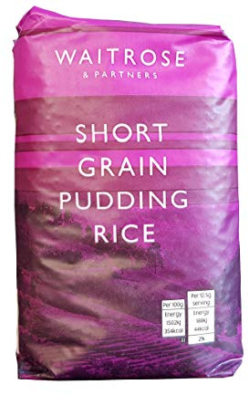 Waitrose Short Grain Pudding Rice (500g)