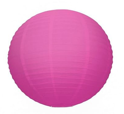 Artif Japanische Steinlaterne Kugel von 35 cm, Kugel Chinesische aus Papier Fuchsia