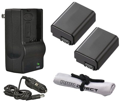 Digital Nc Batteries « intelligentes » compatibles avec Sony Cyber-Shot DSC-RX10 III (2 unités) + Chargeur de Voyage AC/DC
