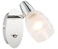 GLOBO Wandstrahler mit Schalter 1 flammig Leselampe Wandlampe Wandleuchte Flurlampe beweglich Glas (Leseleuchte, Wand Spot, Wohnzimmer Leuchte, Wandbeleuchtung, Schlafzimmerlampe, Fassung 1 x E14)