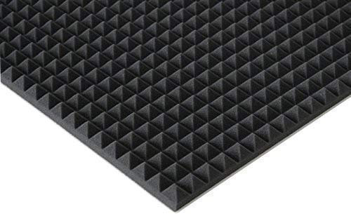 mail2mail Pyramiden-Schaumstoff-Daemmung-platten Dämmung Schaumstoff Akustik Flammhemend MVSS302 PC ca.100 x 50 x 3 cm Anthrazit / Schwarz