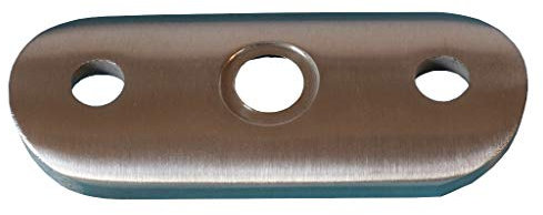 Halteplatte für Rohr 42,4 x 2 mm Trägerplatte Anschluß gewölbt Edelstahl