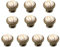 Set of 10 NUZAMAS Ceramic Crackle Knobs and Pulls for Cabinets, Dressers, Wardrobe and Drawers, Kitchen, Bedroom, Bathroom Vanity Handles 37mm