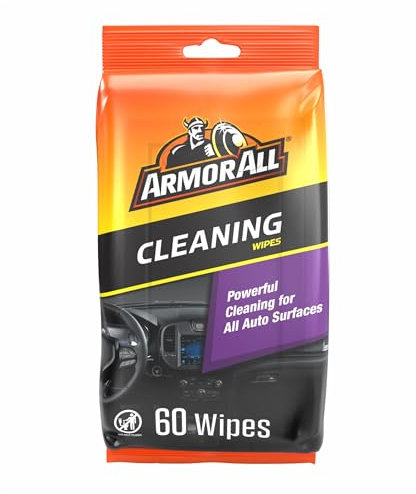 Armor All Lot de 60 lingettes nettoyantes pour intérieur de voiture, camion, moto