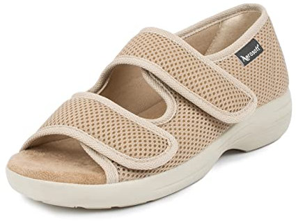 Aerosoft Sandalias de rehabilitación Stretch 06, sin presión, personalizables, para hombre y mujer (beige, 36 EU)