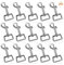 15 Stücke Karabinerhaken mit Drehgelenk, Bolzenkarabiner Hundeleine Schnappkarabiner Scherenkarabiner Wirbelkarabiner Wirbelauge Schnapphaken für Hundehalsband Paracord 360° Gedreht 65mm Silber