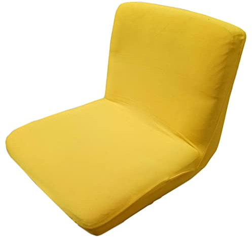 Anawakia Barhocker Schonbezüge mit Rückenlehnenbezug Stretch Stuhlbezug für Kurze Drehstuhl Esszimmerstuhl Rückenlehne Barhocker Stuhl (Gelb)