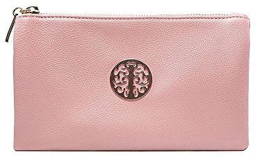 Eye Footwear Women's Long & Son By Eye Small Clutch, Wristlet, Shoulder,Cross-Body Bags 3141 (Pastel Pink)