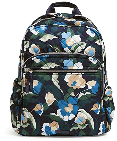 Vera Bradley Damen Performance Twill Campus Rucksack Büchertasche, Eingetauchte Blüten, Einheitsgröße