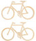 Rayher Holz Fahrrad, Deko, Miniatur-Fahrrad Holz, FSC zertifiziert, natur, 2 Stück, 10,8 x 6,2 cm, Geldgeschenk für Radfahrer, 46693505