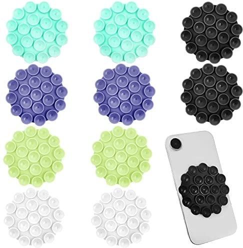 AFUNTA Silikon-Saugnapf, 10 Stück Mehrzweck-rutschfeste, Selbstklebende Handyhülle mit Saugnäpfen, kompatibel mit den meisten Mobiltelefonen, DAF-Silicone_Suction-Cup