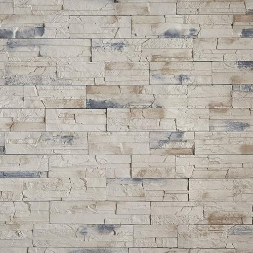 Parement imitation pierre alaska beige bleuté 0,52 m2