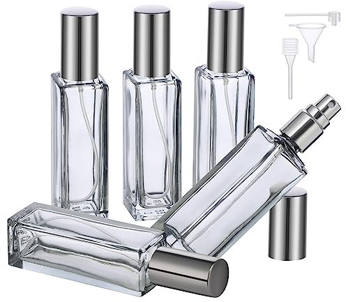 Segbeauty Parfüm Abfüller, Parfum Zerstäuber für Unterwegs, 20ml 5 Stück Perfume Travel Bottle, Parfümzerstäuber Nachfüllbar, Zerstäuber Parfüm Glas für Datum, Party, Arbeit (Rauchgrau)