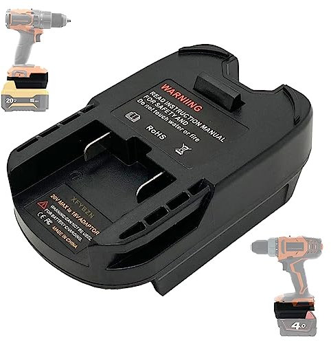 XFYBZN Adapter Converter for Dewalt 20V Max Li-ion Battery to Ridgid AEG 18V Cordless Tool, Also Convert for Milwaukee M18 18V Li-ion Battery to Ridgid 18Volt Hyper Lithium-Ion Power Tool Batteries