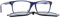 INVU. Unisex-Rahmen mit Clip-On-Sonnenblende mit polarisiertem Magnet Mod. M4217C, Blau (durchsichtig), 56