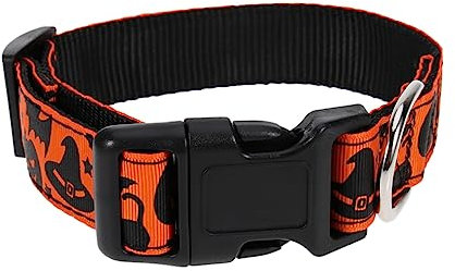 POPETPOP Katzenhalsband Hundehalskette Mittelgroß Abtrünniger Hut Gefallen – D-Ring Kürbisdruck S-Kostümmuster Welpe Mit Hunden Großes cm-Halsband Schnalle Verstellbares Halloween-Kleid