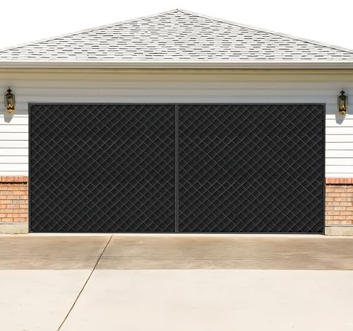 Garage Door Screen for Winter，Garage Door Insulation Kit，Magnetic Thermal Insulated Door Curtain for Garage Door, Garage Insulated Door Curtain ， Weatherproof, Windproof, Soundproof(10 * 8Ft)