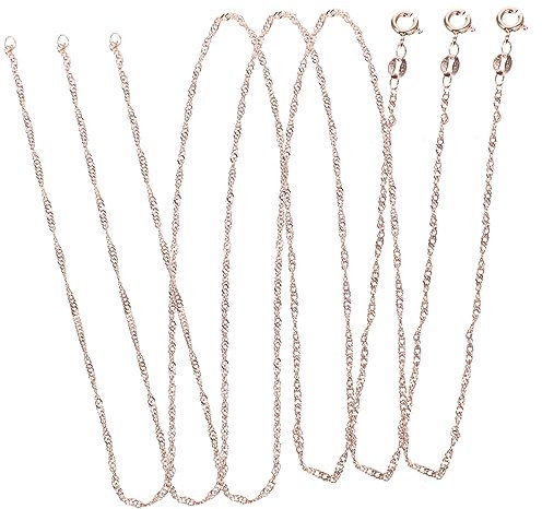 TEHAUX 9stücke Teiliges Schmuckset Roségold Wasserwellen-halskette Lange Kette Für Kreative Schmuckherstellung Vielseitig Einsetzbar Für Frauen Und Mädchen