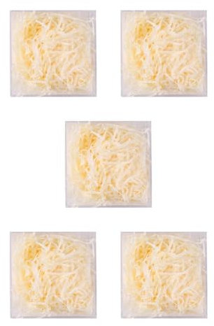 lopituwe 5 Satz von 1 Packung Lafite Papier Raffia Füller Geschreddert DIY Candy Wrap Dekorationen Konfetti Stuffers Gadgets Ostern Champagnergelb, Champagnergelb 5Satz