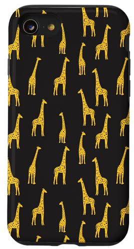 iPhone SE (2020) / 7 / 8 Giraffe Pattern Animal Black Case