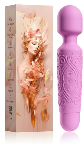 LuLu Wand Vibrator for Women - Powerful Magic Wand Massager Rechargeable Waterproof Silent - Mini Vibrating Wand Sex Toy with Strong Vibrations for Clitoral Stimulation