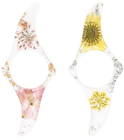 COHEALI 8 Stk Buchpresse Daumenbuchseitenhalter Daumenring Lesen Lesezubehör Lesebuchseitenhalter Buchhalter Daumen Fingerbuchhalter Klar Dekorativer Seitenhalter Daumenringseite Epoxid