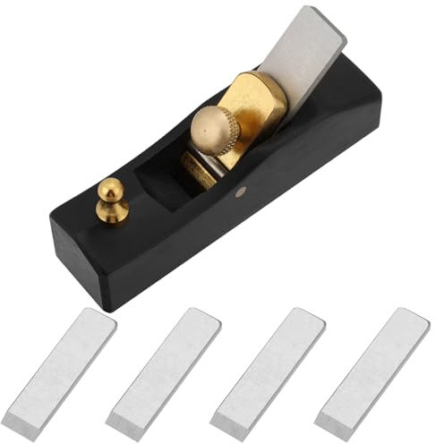WILLBOND Mini-Handhobel, kleiner Handhobel, Mikrohobel mit 4 Stück Hobelmesser, Mini-Holzhobel, Handhobel für Holz für Holzbearbeitung, Trimmen von Oberflächen glätten