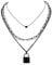 Hanary Women's Zinc Alloy & Stainless Steel Gothic Black Layered Necklace Heart & Lock Pendant, Y2K Emo Necklace