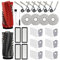 Accessoires Compatible avec Roborock Qrevo Curve/Qrevo Edge/P20 Pro, Pièces de rechange Robot Aspirateur 6 Sacs à Poussière 2 Brosse Principale 4 Chiffons 4 Filtres 4 brosses latérales d'accessoires