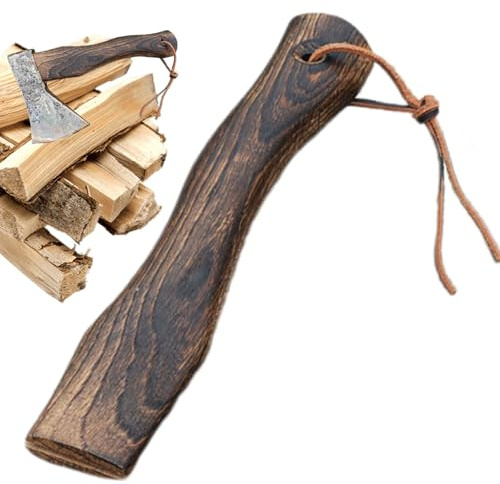Holzstiel für, Holzaxtstiel – bequemer Axtstiel | stoßfester kurzer Axtstiel, ergonomischer Griff, Ersatzgriff für Camping- -Axtstiel