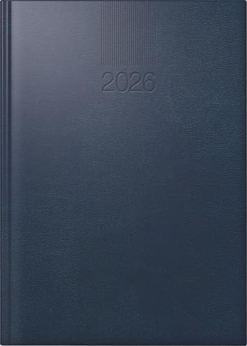 rido/idé Buchkalender Mod. ROMA 1 '26 | A5, Kunststoff, dunkelblau