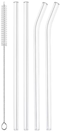 OUDQFCJ 4 Cannucce per Borraccia Stanley Cup, Compatibili con Stanley Cup 40/30oz, con 1 Spazzola di Pulizia, Tritan (30cm×1cm)