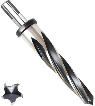 Gbloodst Reibahle aus Metall, 2,5 cm (1 ), konische Reibahle M2 HSS für Ausrichtung von Stahl, Legierung, und Kunststoff, rutschfest, 1/2